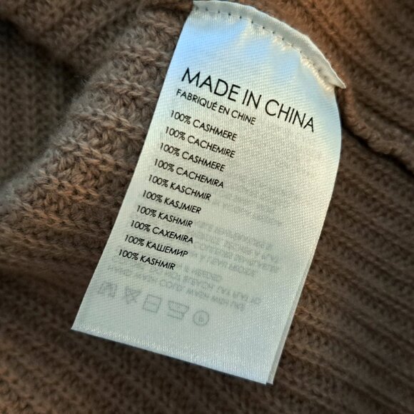 CLUB MONACO Cashmere Ribbed Midi Skirt, camel, sz L - Picture 8 of 8